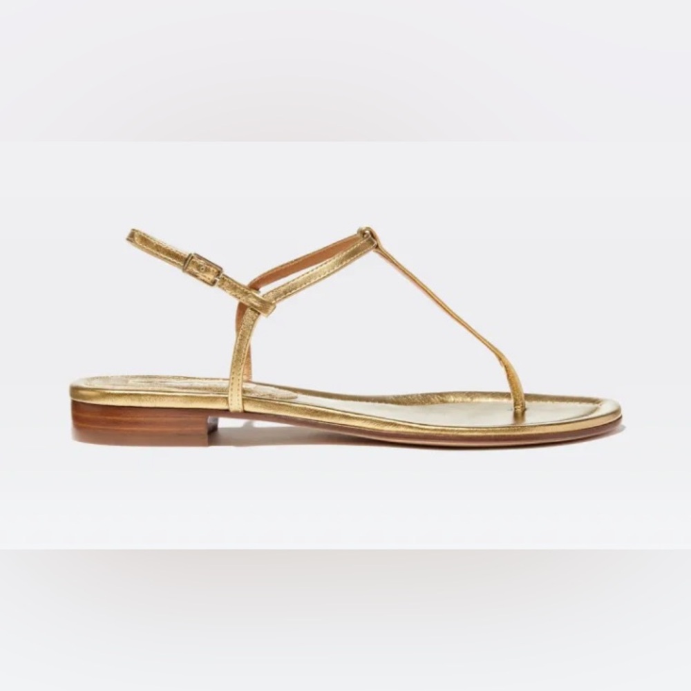 Emme Parsons Cecilia Sandal, SZ 38, in Washed Gold Nappa